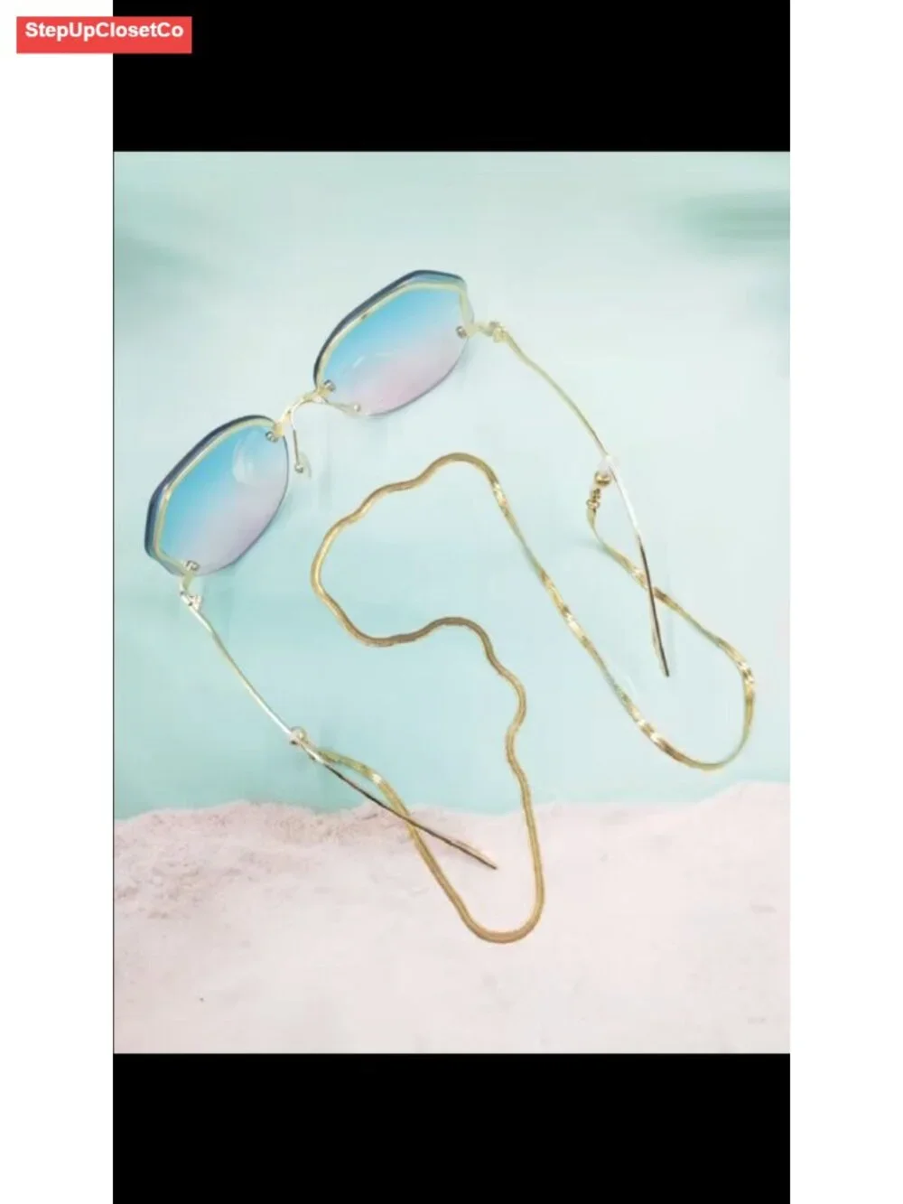 Stainless Steel Eyeglass Chain, 29.9in Glasses Holder, Anti-Slip